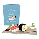 Lovepop Everyday Pop-Up Card for Her and Him- 3D Love Greeting Cards for Boys, Girls, Men, Women - Favorite Things Rolled into One - 5" x 7" Sushi Card - Blank Note Card & Envelope Included