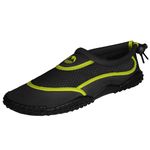 Lakeland Active Eden Aquasport Protective Water Shoes Wild Swimming Holiday Surf Sea Paddleboard - Black/Hot Lime - 4 UK