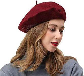 BEYLRZID French Beret-Classic Wool Beret Solid Color Womens Beret Cap Hat