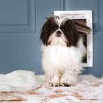 PetSafe Extreme Weather Energy Efficient Pet Door, Unique Three Flap System, White, for Small Dogs Up to 7 kg