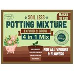 Bombay Greens 10Kg Soil Less 4 in 1 Potting Mixture - Cocopeat, Vermiculite, Neem Khad, Organic Plant Food | Pot Mix for Home Gardening or Terrace Garden