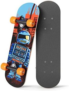 Kids Beginner Skateboard from Rude Boyz - Learn Skateboarding in Style - Mini Wooden Cruiser Board with Cool Graphics for Boys & Girls 3-5 Years - 17” Deck, 54mm Wheels, Lightweight - Safe & Durable