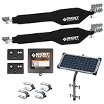 GC GHOST CONTROLS Heavy-Duty Solar Automatic Gate Opener Kit for Driveway Swing Gates with Long-Range Solar Gate Opener Remote - Model TDS2XP