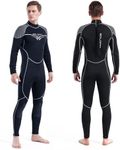 GoldFin Wetsuit Men, 3mm Wetsuits Neoprene Wet Suits Fullsuit Back Zip Keep Warm in Cold Water Diving Swimming Kayaking Surfing