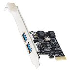 GLOTRENDS U3023 2-Port USB 3.2 Gen1 5Gbps PCIe Expansion Card with Low-Profile Bracket, Compatible with Windows and Linux (Not Support Mac OS)