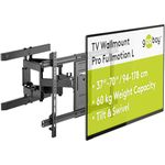 Goobay 49932 TV Wall Mount Pro Fullmotion (L) 37 to 70 Inches (94-178 cm) Fully Moveable Swivel Tilting 60 kg VESA Standard Black