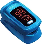 iProven Pulse Oximeter Fingertip - Blood Oxygen (O2) Saturation Level Monitor - with Heart Rate Detection - Oximetro De Pulso - Finger Oximeter with Pulse Indicator - Best Accuracy by OXI-27 Blue