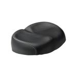 Schwinn Comfort Bike Seat for Men and Women, Soft Foam Padding, Replacement Saddle Fits All Adult Bikes with Standard Seatpost, Noseless and No-Pressure, Black