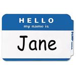 C-Line Self-Adhesive Name Badges, 2 x 3-1/2 Inches, Blue, 100/Box (92235)