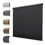 Persilux Cellular Window Shades Honeycomb Blinds for Windows Cordless Thermal Insulated Noise Reduction Bottom up for Home, Night Black, 23" W x 54" H