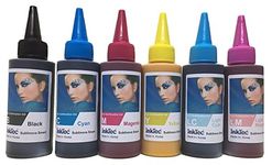 600ml Dye Sublimation Ink, 6 Colour, 100ml each of Bk,C,M,Y, LC, LM - InkTec Brand.