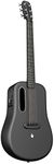 LAVA ME 3 Carbon Fiber Smart Guitars for Adults Teens Beginners, Acoustic-Electric Guitarra with HILAVA OS, w/Space Gig Bag 38'' Grey