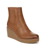 SOUL Naturalizer Women's Apollo Wedge Ankle Bootie Boot, Toffee Brown Smooth, 10