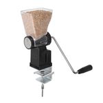 Hand Crank Grain Mill Wheat Flour Grinder, Stainless Steel Metal Burrs (The Grain Mill)