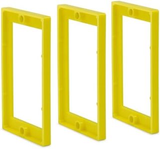 3-Pack 1/4" Single Gang Receptacle Outlet Box Extenders - UL Listed - Electrical Outlet Extender for Electrical Box and Electrical Outlet Switches - Made in U.S.A. (Yellow)