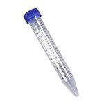 Labsales 15ml PP Universal Centrifuge Tube/Bottles for lab specimen and samples, Completely Sterile, Water/Leak Proof, 50 and 500 Tubes Available (Bag of 50)