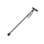 Homecraft Folding Coloured Walking Stick with Wooden Handle, Lightweight Adjustable Walking Cane for Balance, Mobility Aid, Wild Rose, 73 x 82cm