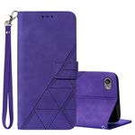 OKZone Compatible with iPod Touch 7 2019 / Touch 6/5 Wallet Case [with Screen Protector], Premium PU Leather Cover Flip Case with Card Slots Magnetic Closure Kickstand Shockproof Cases (Purple)