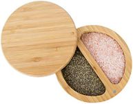 Relative Foods 2 Compartment Bamboo Duet; Set Includes Himalayan Pink Salt and Pepper