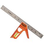 Klein Tools 935CSEL Combination Square Ruler for Electricians and Carpenters, Stainless Steel Double Sided Ruler, Bubble Level, Magnetic