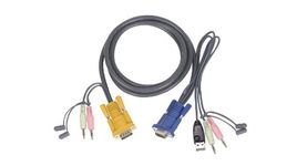 IOGEAR Micro-Lite Bonded All-in-One USB KVM Cable, 10 Feet, G2L5303U