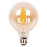 Desidiya Edison Tungsten Filament Round Antique Glass G80 Light Bulbs Pack of 1 Vintage Base E27 Bulb Yellow Light For Home Decoration Living Room/Hall/Balcony/Restaurant Bar Lighting