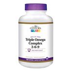 21st Century Dietary Supplement Triple Omega Complex 3-6-9 Enteric Coated Softgels, 180-Count Bottles (Pack of 2)