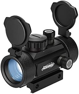Aomekie Airsoft Viseur Point Rouge/Vert 5 Niveaux de Luminosité Lunettes avec 20mm / 22mm Rail avec Flip Up Couvercle de Lentille