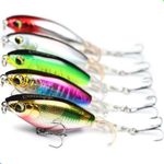 EXAURAFELIS 5pcs Plopper Fishing Lures Topwater Fishing Lures Whopper Floating Lure for Catfish Pike Perch Top Water Bass Bait Lure with Propeller Tail Pencil Floating Lure (3.66 inches)