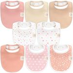 8-Pack Organic Baby Bibs for Boys, Girls - Soft Cotton Drooling and Teething Baby Bibs, Baby Girl Bibs, Baby Boy Bibs, Baby Drool Bibs for Baby Girl, Boy, Newborn Infant Bibs (Butterflies)