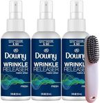 Bundle made for Downy Wrinkle Releaser Spray Travel Size, 3 FL OZ Each, 3 Pack. Bundle with Laundry Brush For Stain Removal - 4 Piece Kit