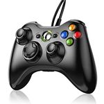 Gezimetie Wired Controller for Xbox 360, Game Controller for 360 with Dual-Vibration Turbo Compatible with Xbox 360/360 Slim and PC Windows 7,8,10,11