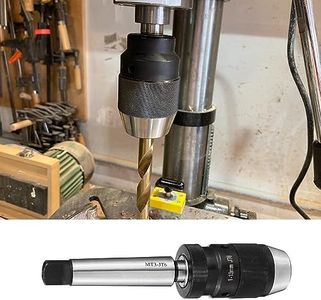 ATNVIDSG Keyless Drill Chuck MT3 Morse Taper Mount,Lathe Milling and Drilling Machine 3-Jaw for Portable Drills,Bench Drills,Milling Machines,Lathes,Etc.Adjustable 1/32"-1/2" (1mm-13mm)