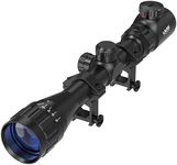 UUQ 3-9X32AO Rifle Scope with Red/Green Illumination,Front Parallax Adjustment, Rangefinder Reticle,Waterproof and Fog-Proof,Fits 20mm Free Mounts for Hunting, Airgun, Optics, Airsoft and Pellet Gun