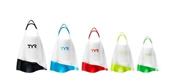 TYR Hydroblade Swim Training Fins, Clear, Medium