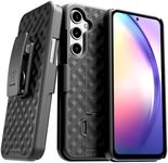 for Samsung Galaxy A35 5G (2024) Case with Belt Clip Holster, Kickstand Slim Cover Phone Case for Galaxy A35 5G - Black