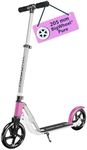 HUDORA BigWheel® 205 Pure Scooter - Scooter for Children and Adults - Scooter from 6 Years - City Scooter up to 100 kg - Foldable and Height Adjustable