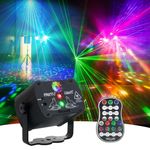 Jagdag Disco Party Lights, Sound Activation DJ Party Strobe Lights Stage Effects Exceptional for Home Birthday Wedding and Karaoke Parties Indoor Projector - 90 Patterns with Remote Control