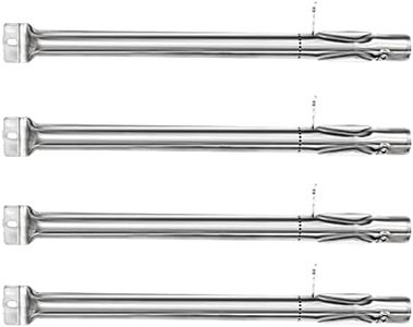 Hongso SBF231 (4-pack) Universal BBQ Gas Grill Replacement Stainless Steel Pipe Tube Burner for BBQ Pro Kenmore Sears K Mart Part Members Mark Part Outdoor Gourmet Lowes Model Grills (15 3/8