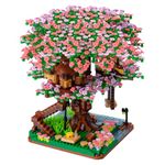 OundarM Mini Cherry Blossom Treehouse Bonsai Tree Building Blocks Set, Valentines Gift Botanical Collection Building Set for Adults, Home Decor Accessories, NOT Compatible with Lgo (2008 Pcs)