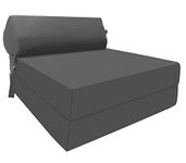 iSTYLE MODE BETTER HOME CHOICE Fold Out Z Bed Chair Sofa Lightweight Bed Futon Supreme Quality Foam for Adult and Kids Lounger Mattress Ergonomically Designed Single Mattress Zbed (Dark Grey)