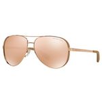 Michael Kors Women's Chelsea MK5004-1017R1-59 Rose Gold Aviator Sunglasses