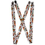 Buckle-Down Suspenders - Bugs Bunny Expressions/carrots Black Accessory, Multi-Colored, One Size