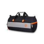 Harissons Trinity 28L Water Resistant Sports Duffel Gym Bag for Men & Women with Shoe Compartment & Yoga Mat Holder (Black & Orange)