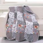 Barefoot Bungalow Giulia Throw Blanket 50x60-Inch Gray