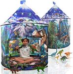 LimitlessFunN Dinosaur Play Tent for Kids with Star Lights & Carrying Case for Boys & Girls, Indoor & Outdoor