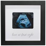 HAMUIERS Love at First Sight Ultrasound Picture Frames, Sonogram Picture Frame, Pregnancy Announcement for Grandparents, Baby Announcement Ideas Ultrasound Photo Frame Nursery Décor, Black