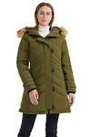 Orolay Outdoor Warm Down Coat for Women Winter Insulated Quilted Puffer Jacket Green L