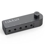 Cubilux Bidirectional 4-Channel 3.5mm Audio Switcher, Passive Stereo 4-Port 1/8” Aux Selector Box for Speaker Headphones/Earphones Laptop Computer Smartphone Audio System Home Office Mixer AMP