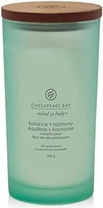 Chesapeake Bay Scented Candle, Balance + Harmony (Water Lily Pear) Large Tumbler Aromatherapy Candle, Long Burning Candles: up to 82 Hours, Mind & Body Collection, Gifts for Women